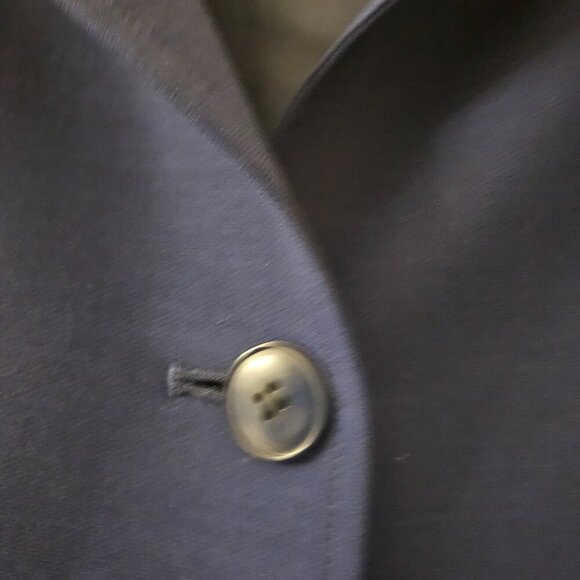 Talbot's 100% Warm wool Winter Wardrobe Navy blue lined classic blazer jacket 12 - Picture 8 of 8